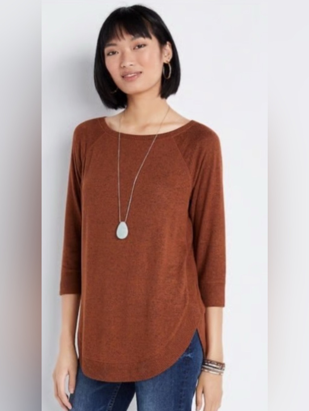 Maurice’s brown haven crew neck sweatshirt size L